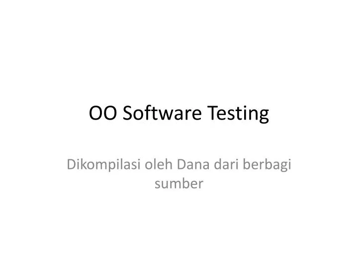 oo software testing