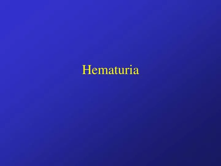 hematuria
