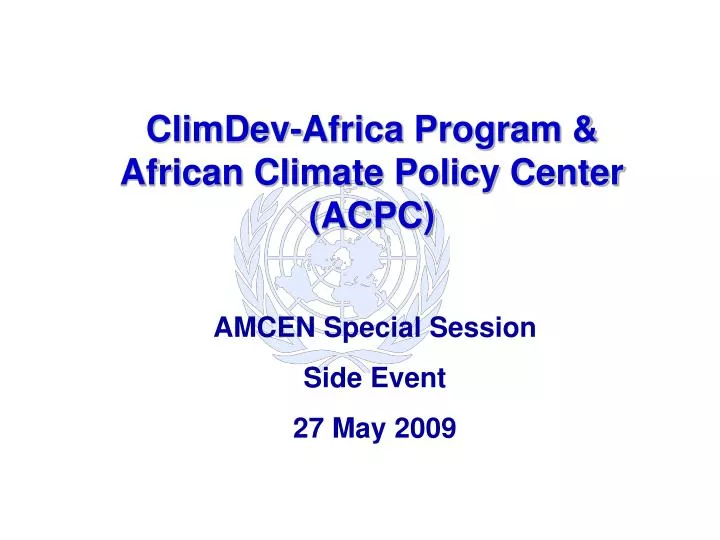 climdev africa program african climate policy center acpc