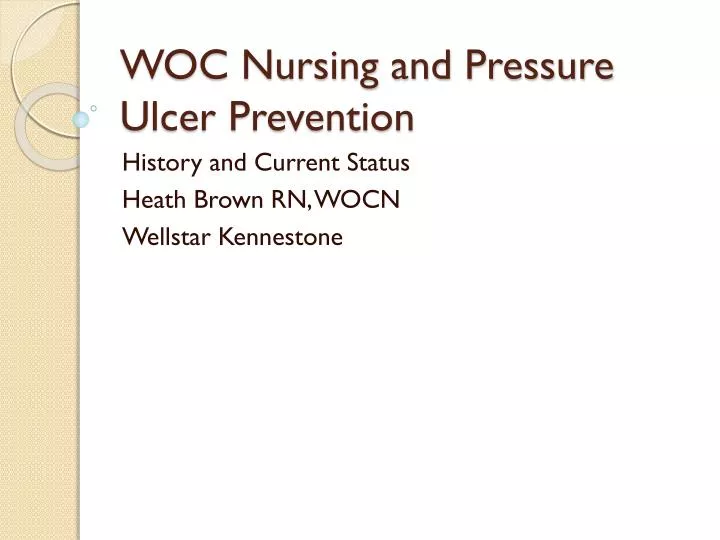 woc nursing and pressure ulcer prevention