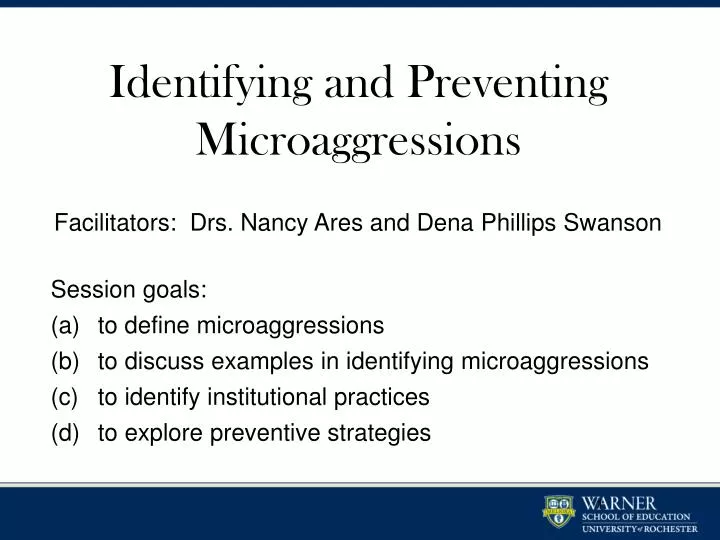 identifying and preventing microaggressions