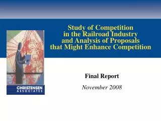 Final Report November 2008