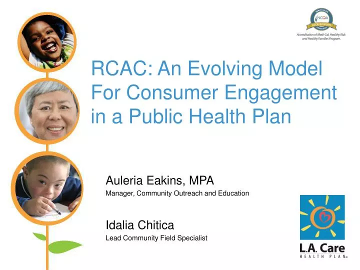 rcac an evolving model for consumer engagement in a public health plan