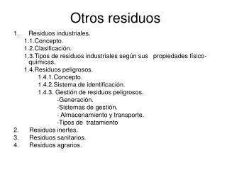 otros residuos