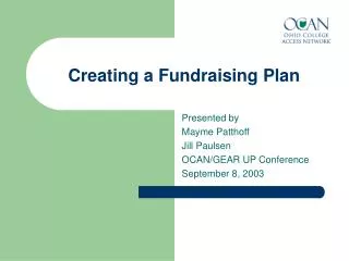 Creating a Fundraising Plan