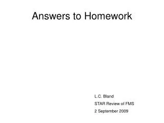 Answers to Homework