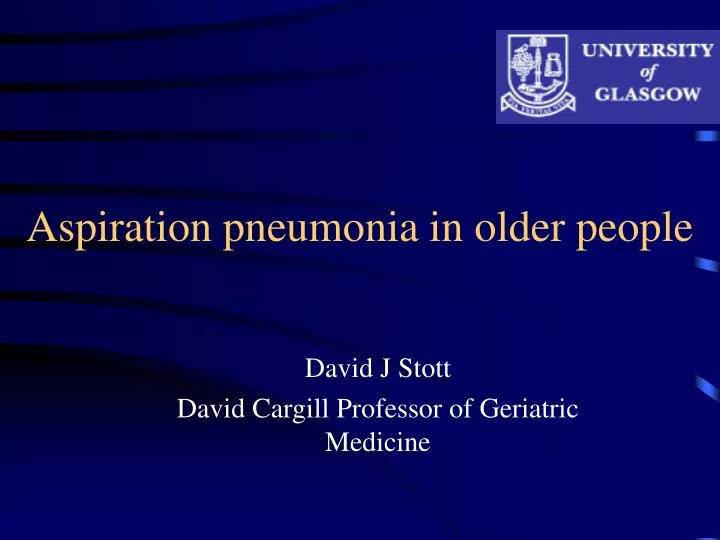 aspiration pneumonia in older people