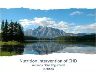 Nutrition Intervention of CHD