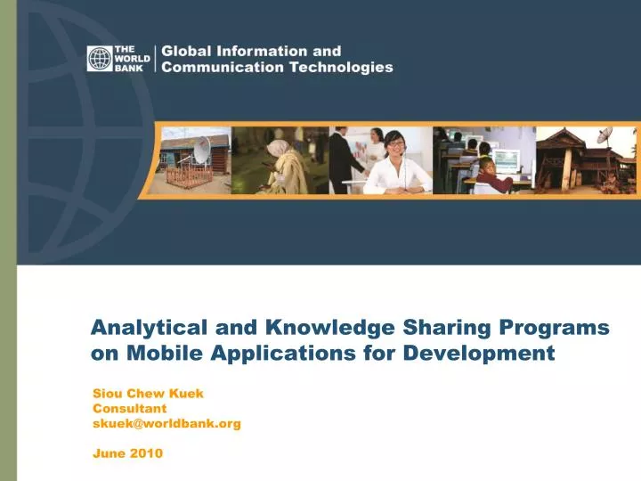 analytical and knowledge sharing programs on mobile applications for development