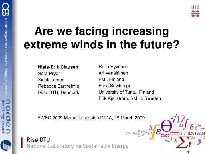 are we facing increasing extreme winds in the future