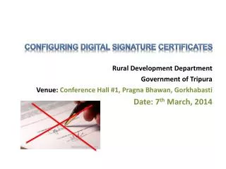 Rural Development Department Government of Tripura