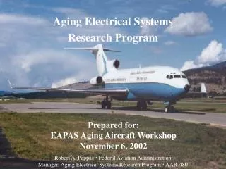 Aging Electrical Systems Research Program