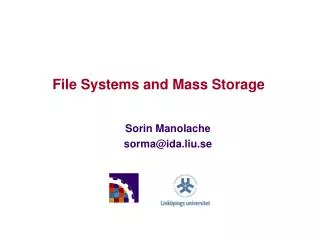sorin manolache sorma@ida liu se