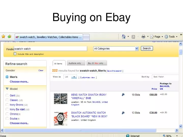 buying on ebay
