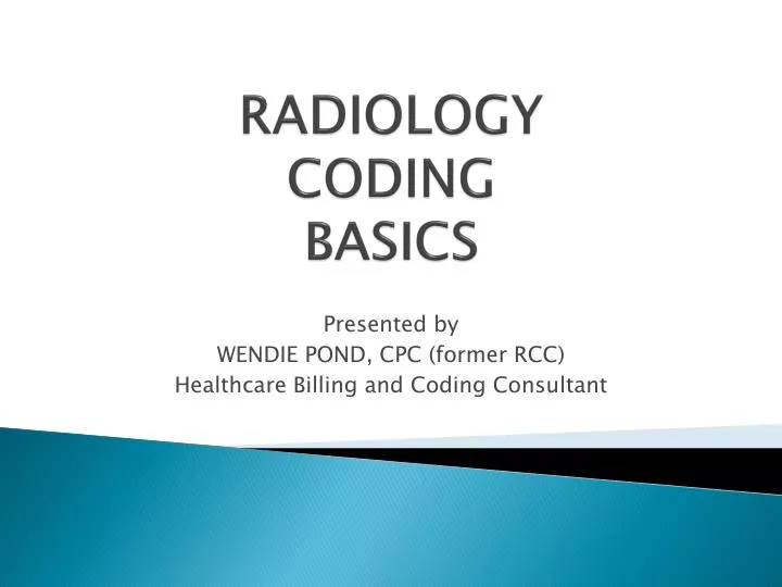 radiology coding basics