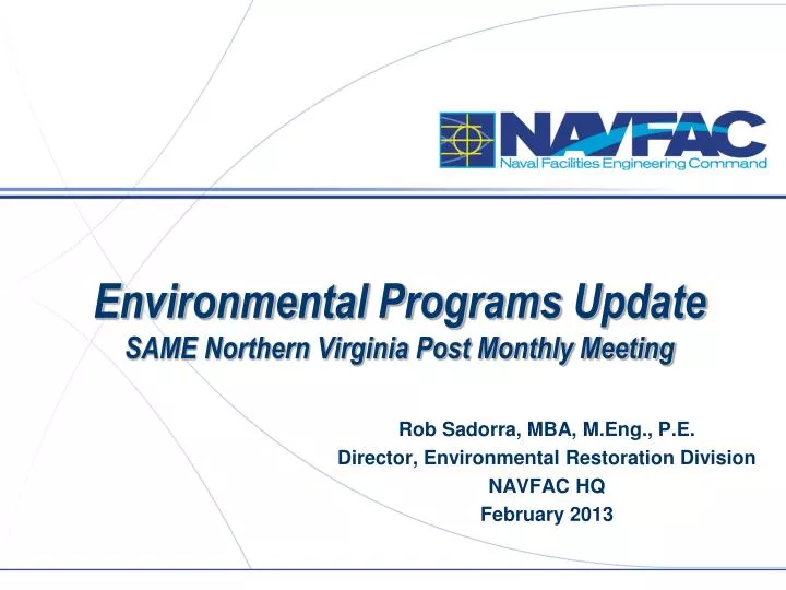 environmental programs update same northern virginia post monthly meeting