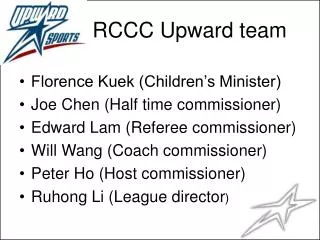 RCCC Upward team