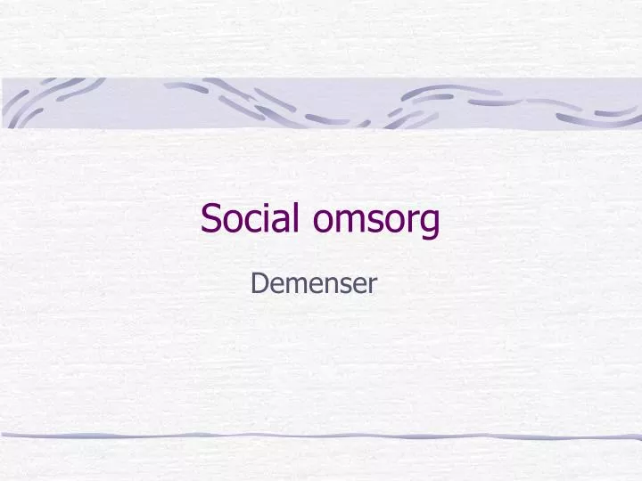 social omsorg