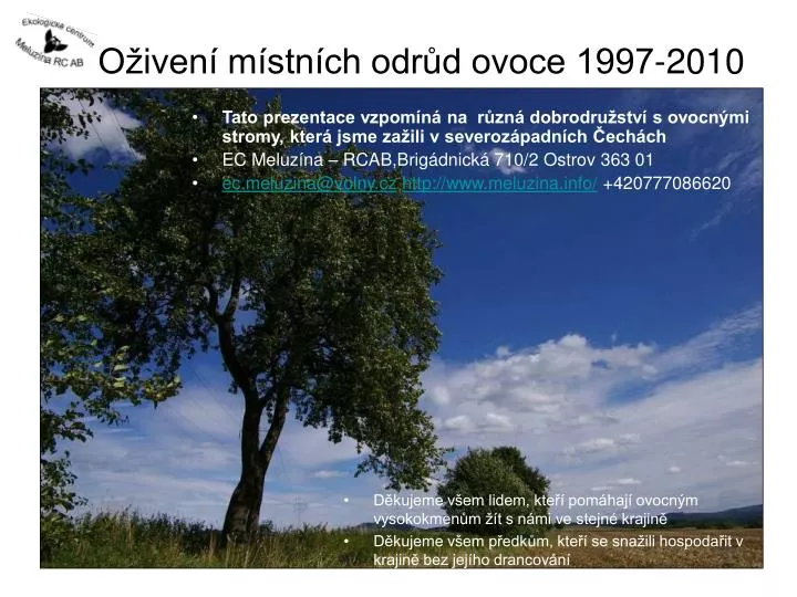 o iven m stn ch odr d ovoce 1997 2010
