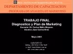 DEPARTAMENTO DE CAPACITACION PROGRAMA DE ANALISTA EN MARKETING - slide 1