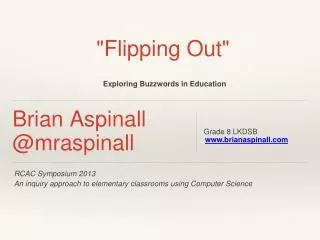 Brian Aspinall @mraspinall