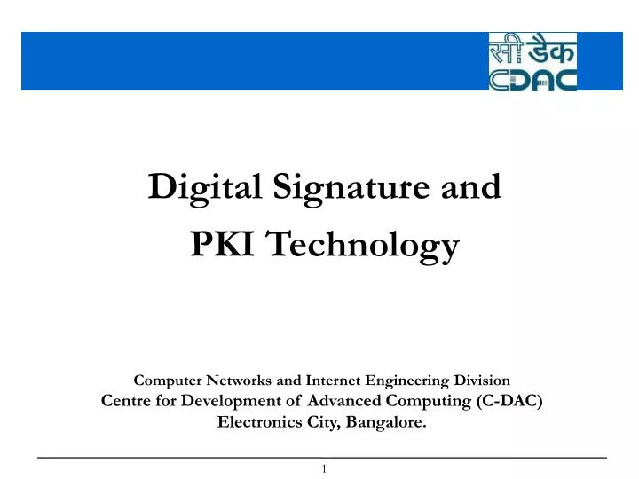 digital signature and pki technology