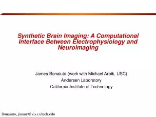 Synthetic Brain Imaging: A Computational Interface Between Electrophysiology and Neuroimaging