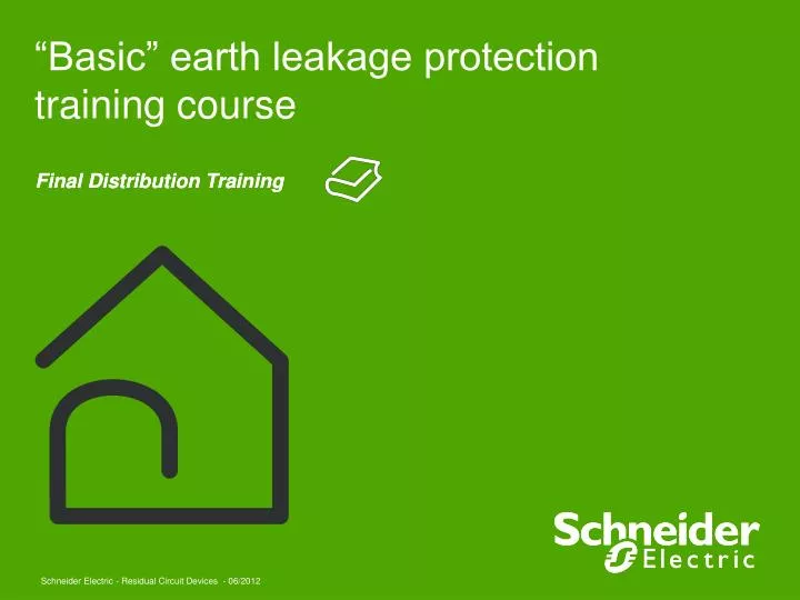basic earth leakage protection training course