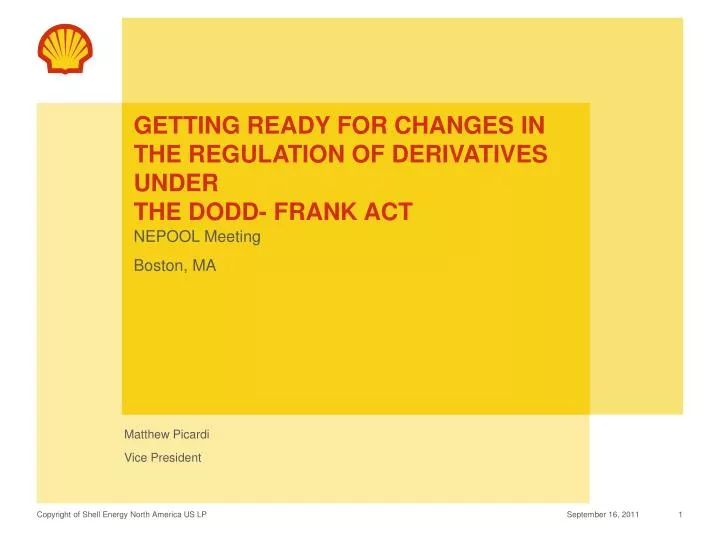 getting ready for changes in the regulation of derivatives under the dodd frank act