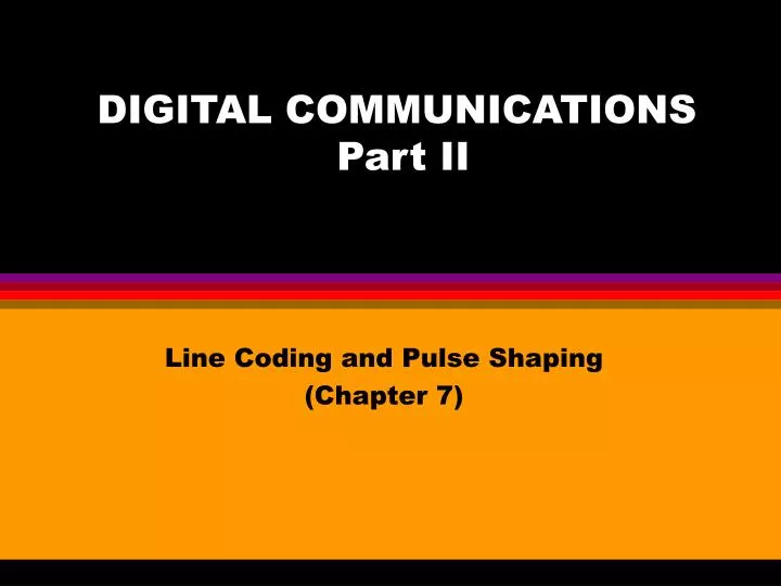 digital communications part ii