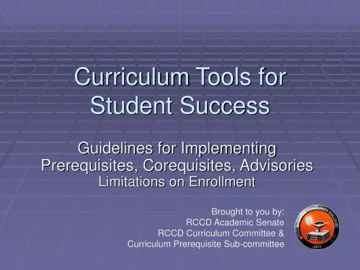 curriculum tools for student success