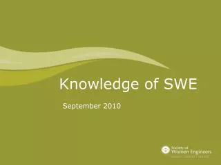 Knowledge of SWE