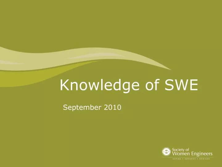 knowledge of swe