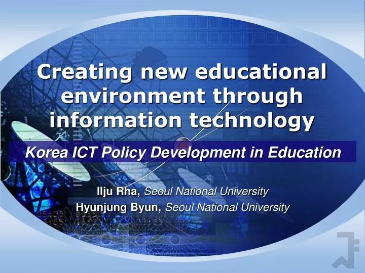 creating new educational environment through information technology