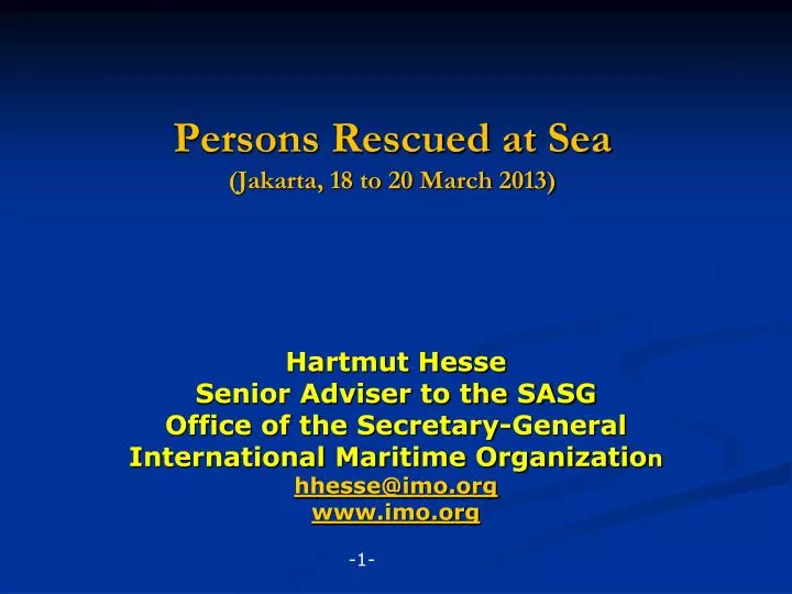persons rescued at sea jakarta 18 to 20 march 2013