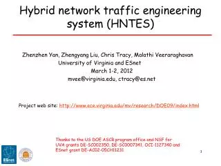 Hybrid network traffic engineering system (HNTES)