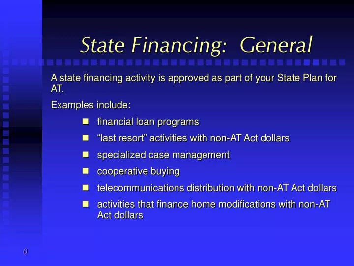 state financing general