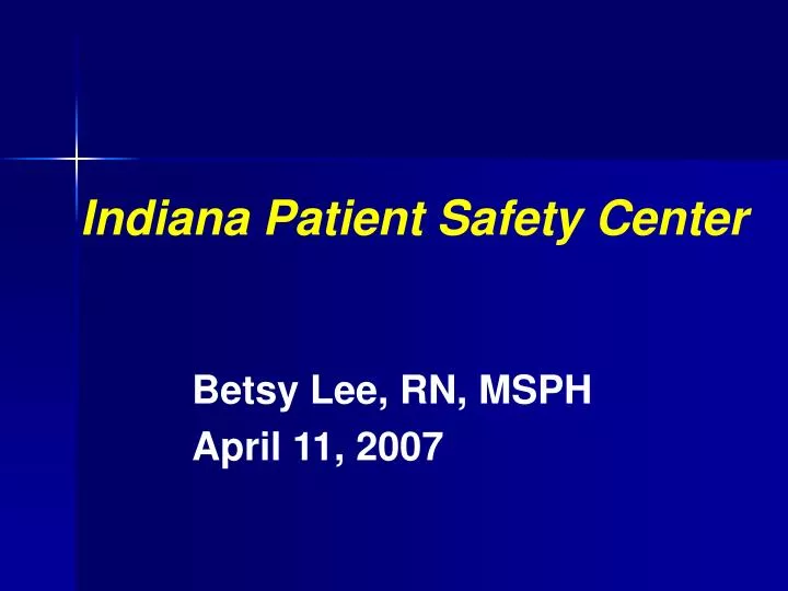 indiana patient safety center