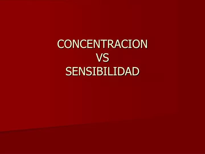 concentracion vs sensibilidad