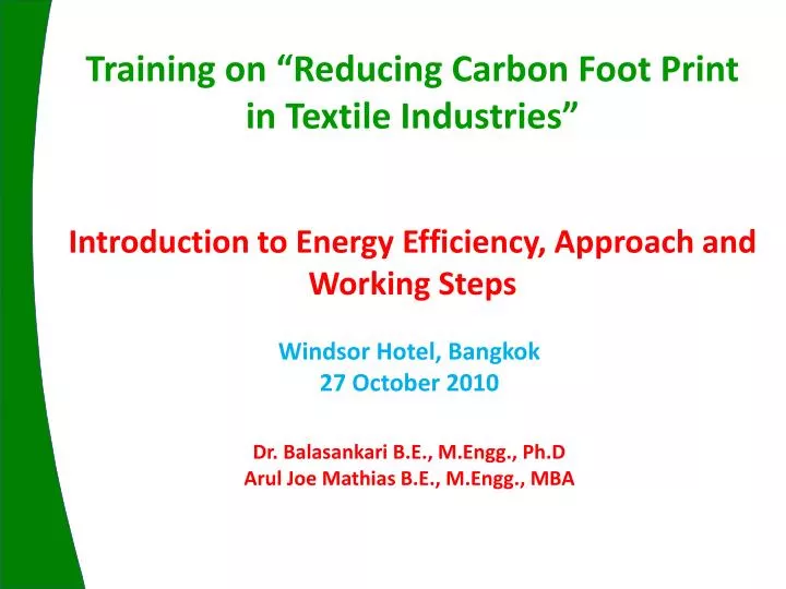 introduction to energy efficiency approach and working steps