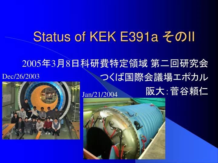 status of kek e391a ii