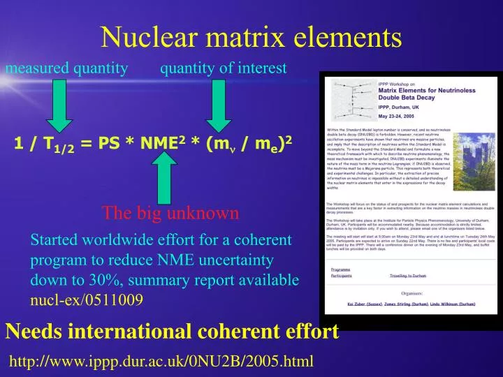 nuclear matrix elements