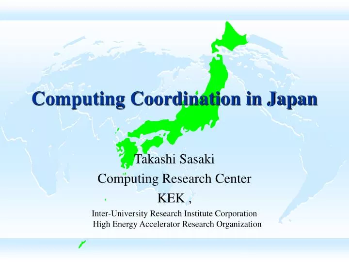 computing coordination in japan