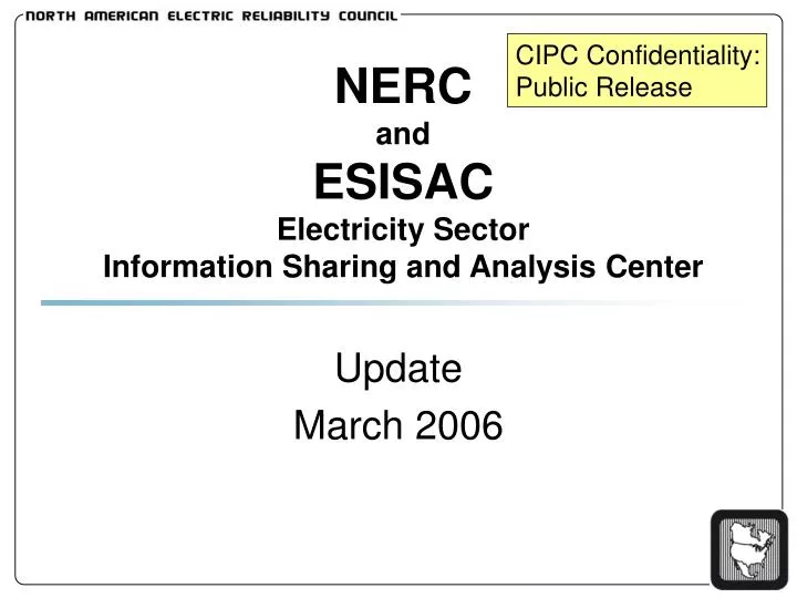 nerc and esisac electricity sector information sharing and analysis center