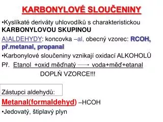 karbonylov slou eniny