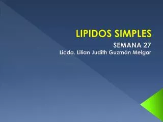 lipidos simples