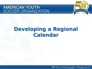 Developing a Regional Calendar
