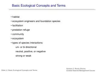 Basic Ecological Concepts and Terms