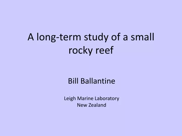 a long term study of a small rocky reef