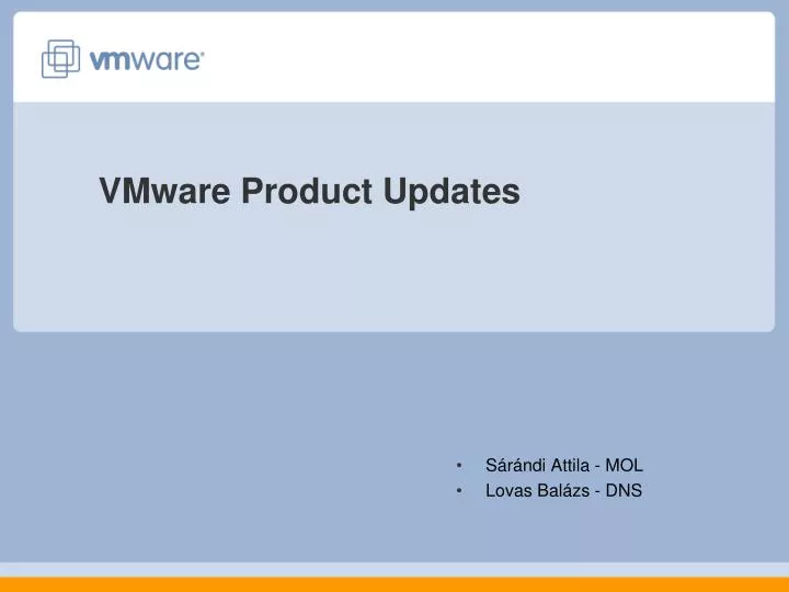 vmware product updates